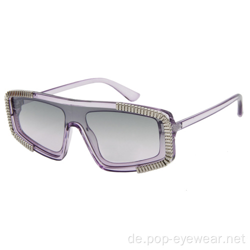 Quadratische Sonnenbrille für Damen One Piece Lens Style